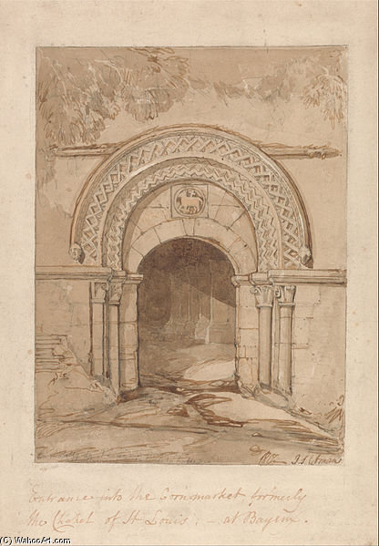 Entrance Into The Cornmarket, Formerly The Chapel Of St. Louis — John Sell Cotman