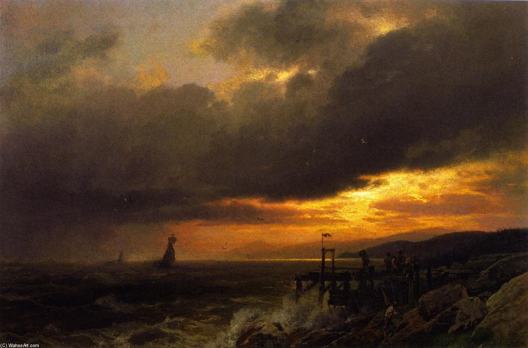 Sunset On The Coast Of Maine — Herman Herzog