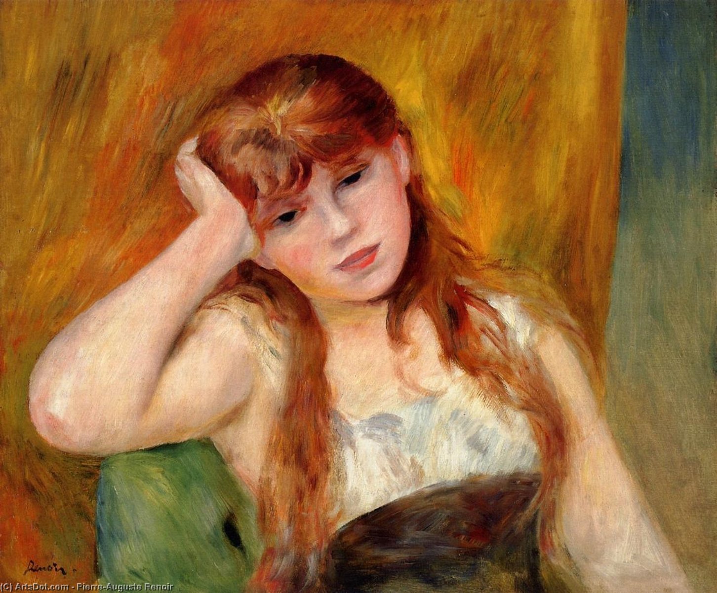 Junges Blondes Mädchen — Pierre-auguste Renoir