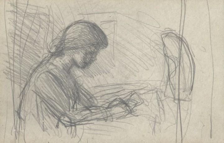 Compositional Study For 'the Student' — Sir George Clausen