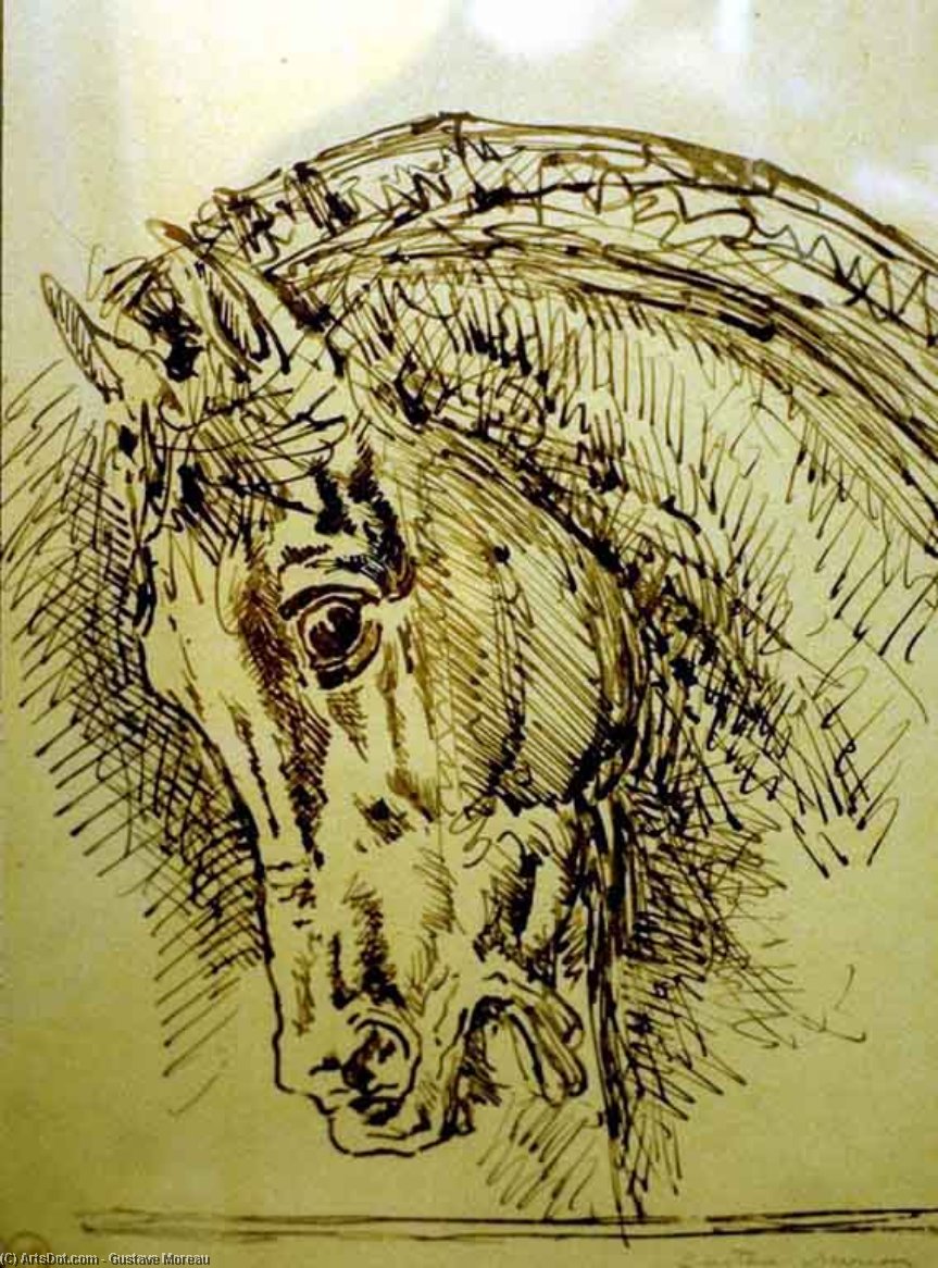 Horse's Head — Gustave Moreau