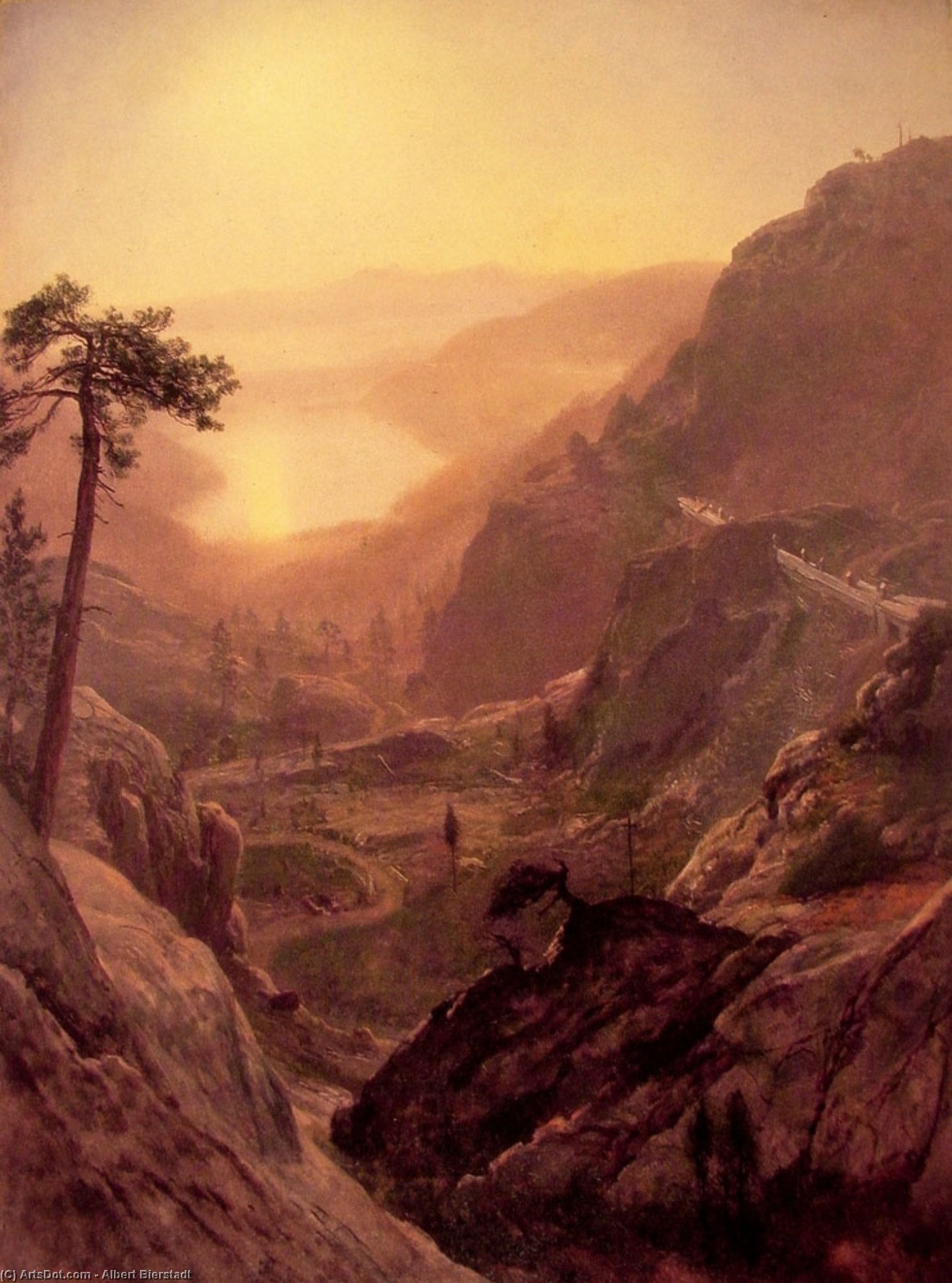 View Of Donner Lake — Albert Bierstadt