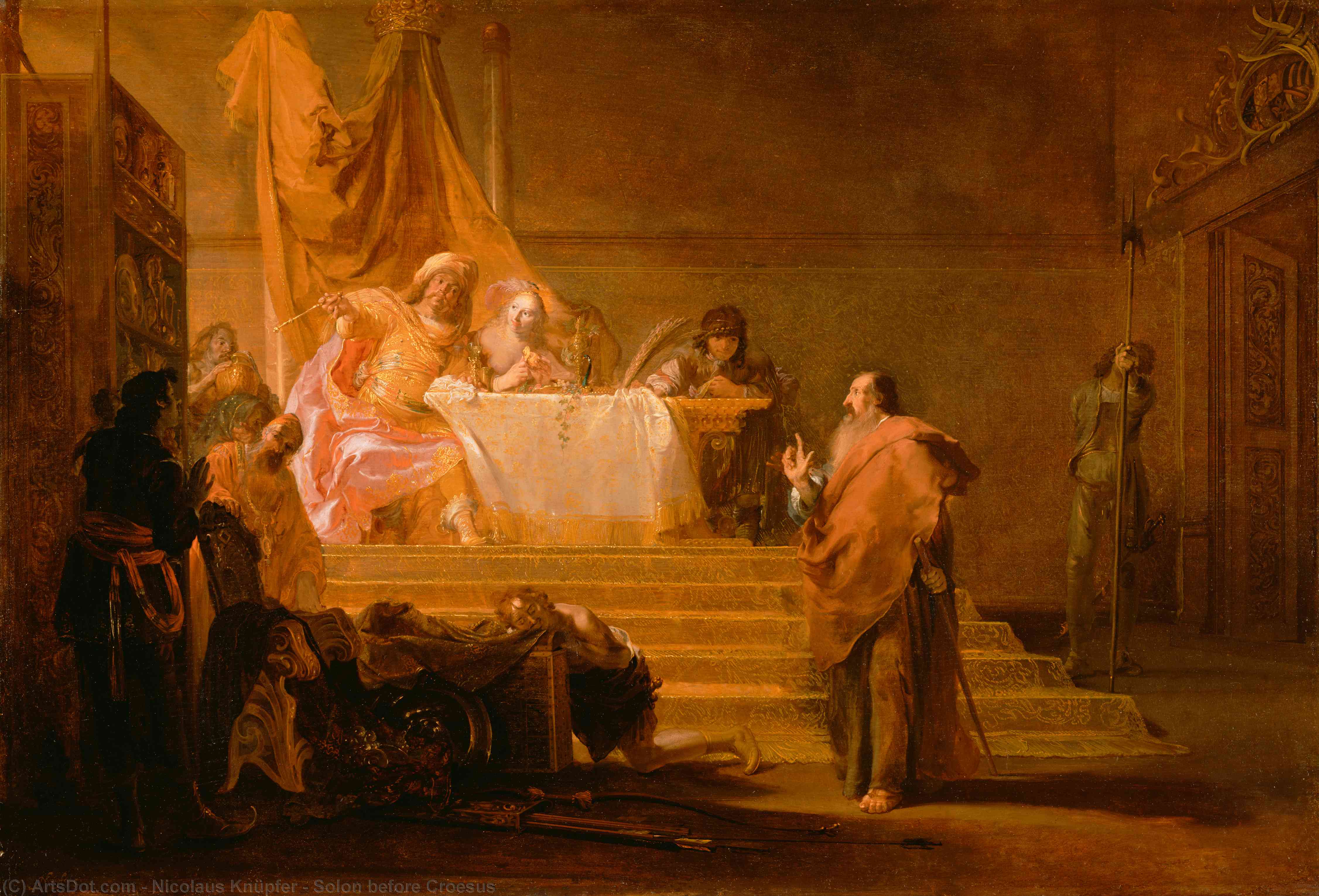 Solon Before Croesus — Nicolaes Knupfer