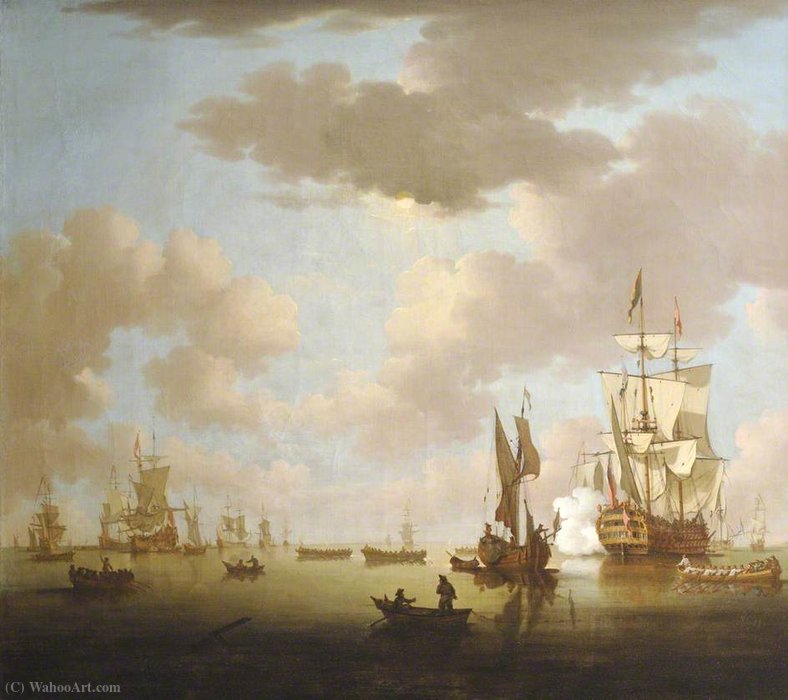 Seacape With Ships And Boats — Peter Monamy