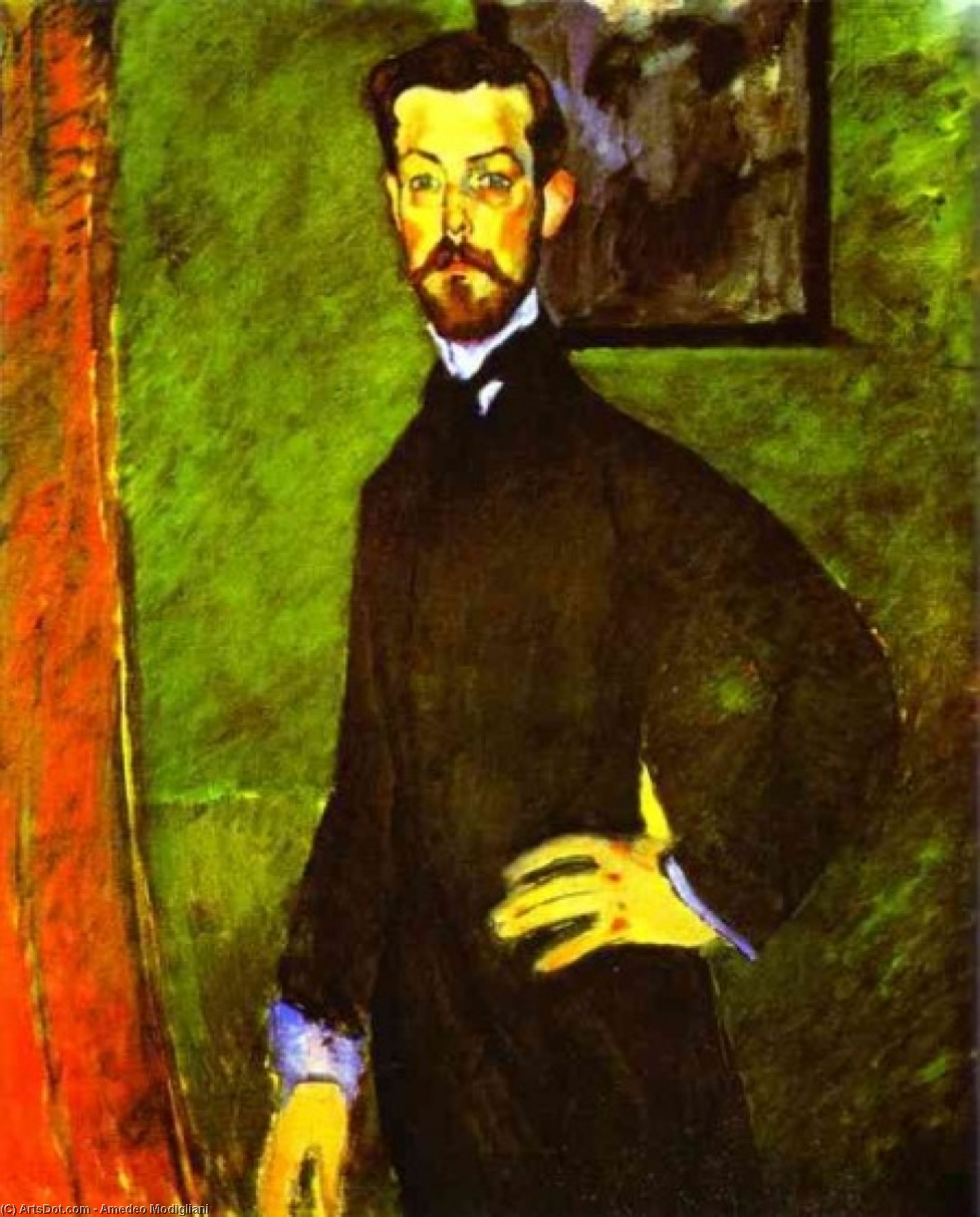Portrait Of Paul Alexandre Against A Green Background — Amedeo Clemente Modigliani