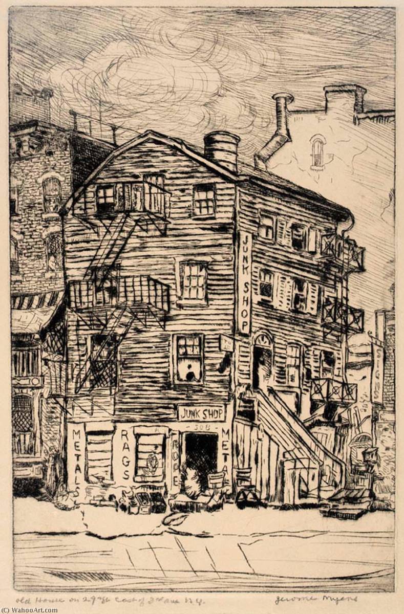 Old House On 29th St. East Of 3rd Ave. N.y — Jerome Myers