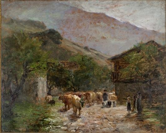 Bringing Home The Cows — Theodore Clement Steele