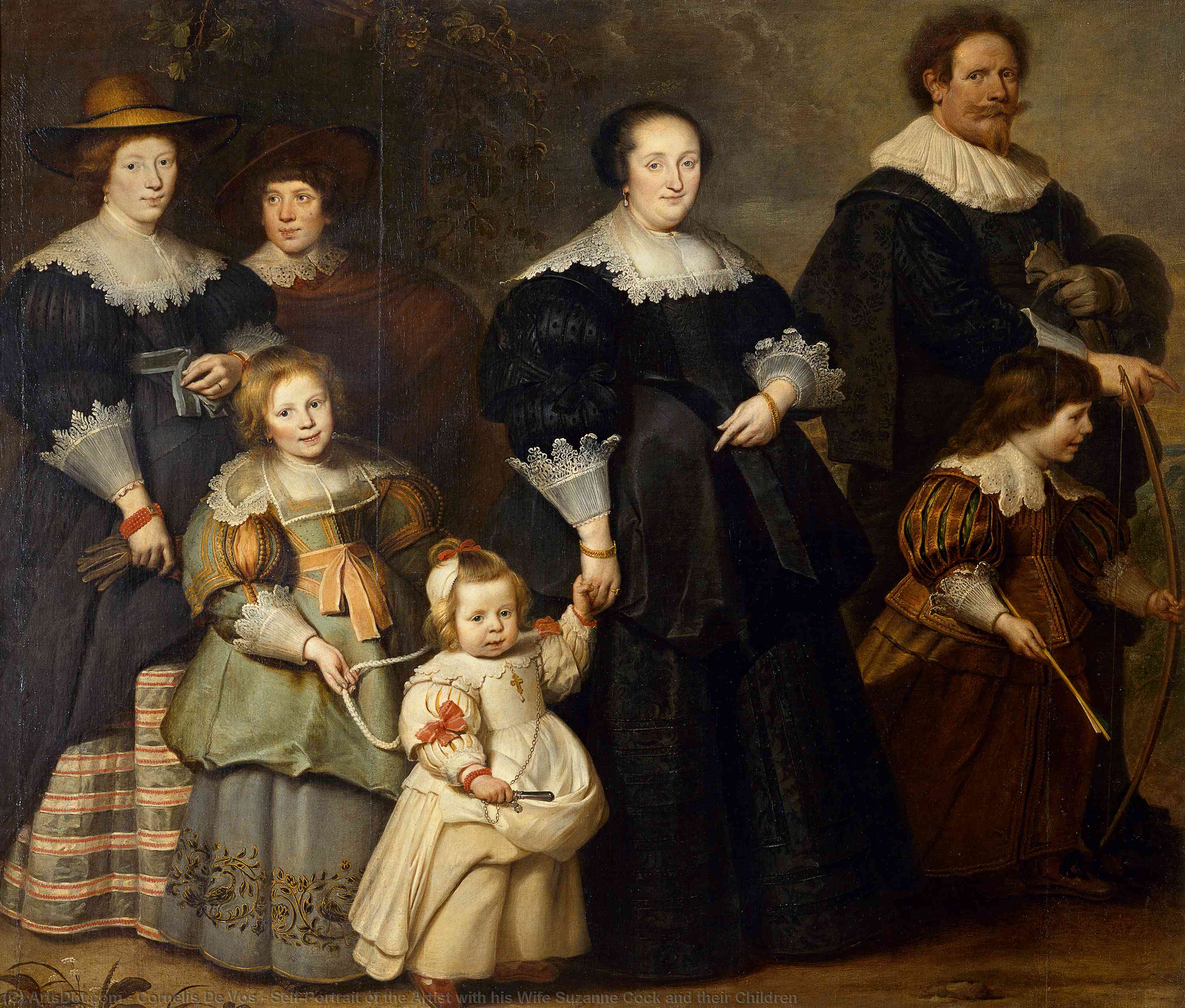 Self-portrait Of The Artist With His Wife Suzanne Cock And Their Children — Cornelis De Vos