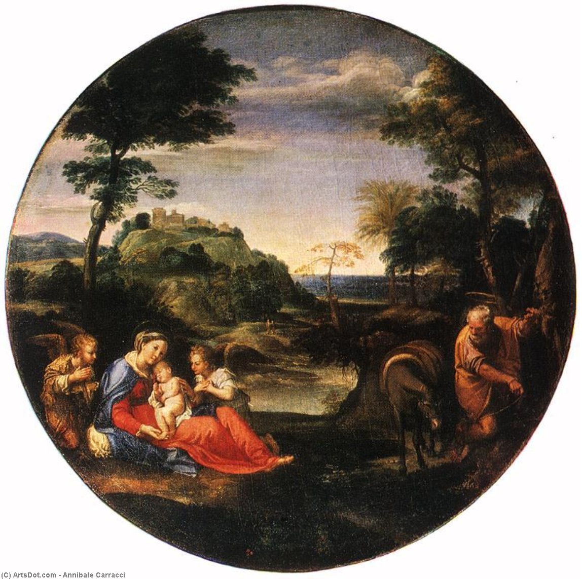 Rest On Flight Into Egypt — Annibale Carracci