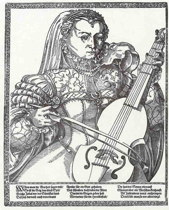 The Musicians, The Violin Player — Tobias Stimmer