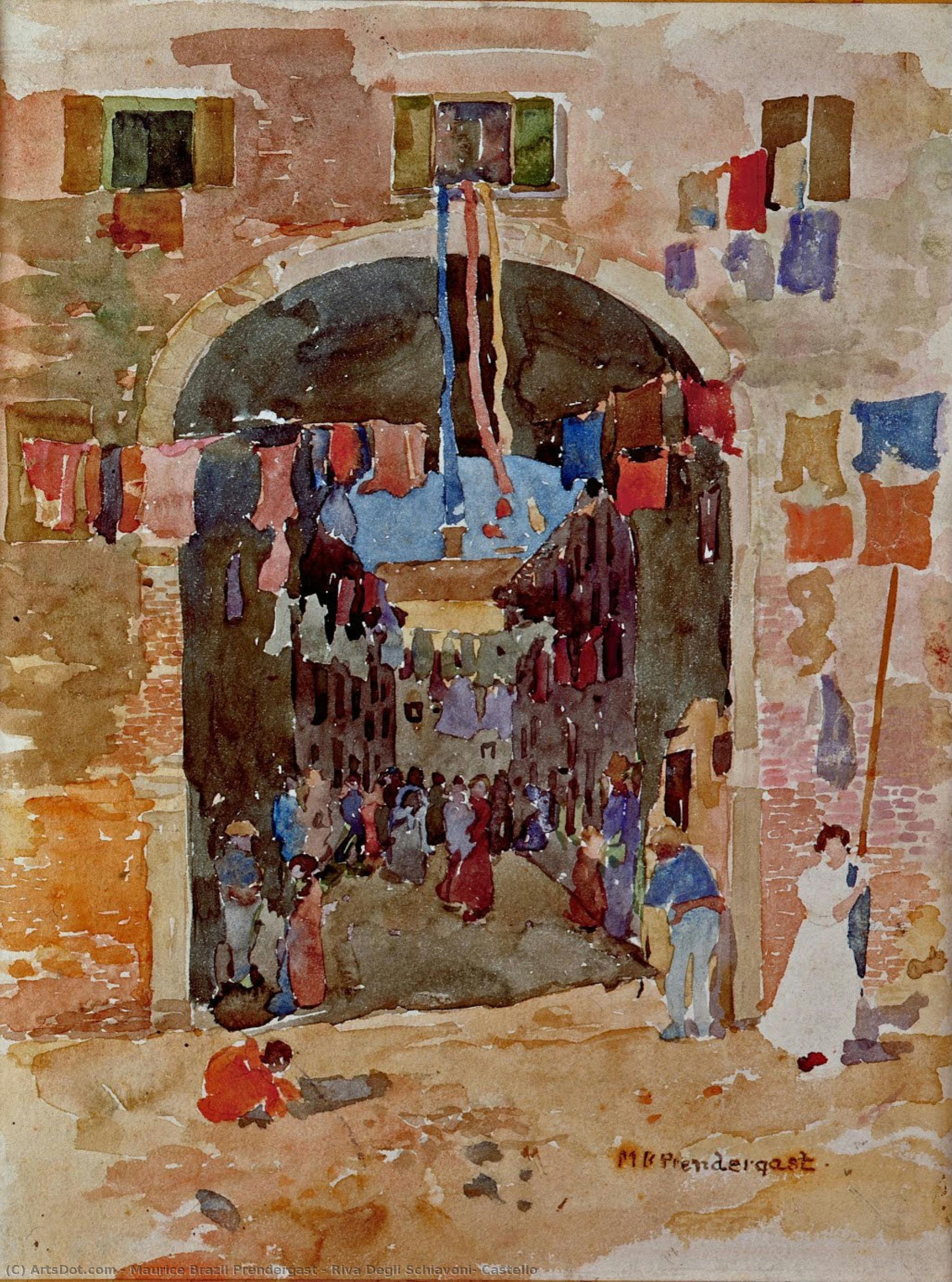 Riva Degli Schiavoni; Castello — Maurice Brazil Prendergast
