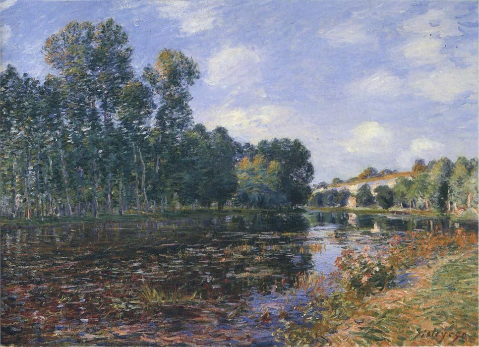 Bend In The River Loing In Summer — Alfred Sisley