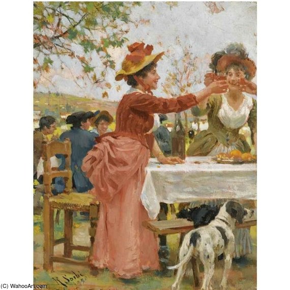 Festivities In The Campagna — Raffaelo Sorbi
