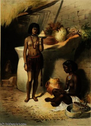 Nubian Women From The Kanoosee Tribe — Émile Prisse D'avennes