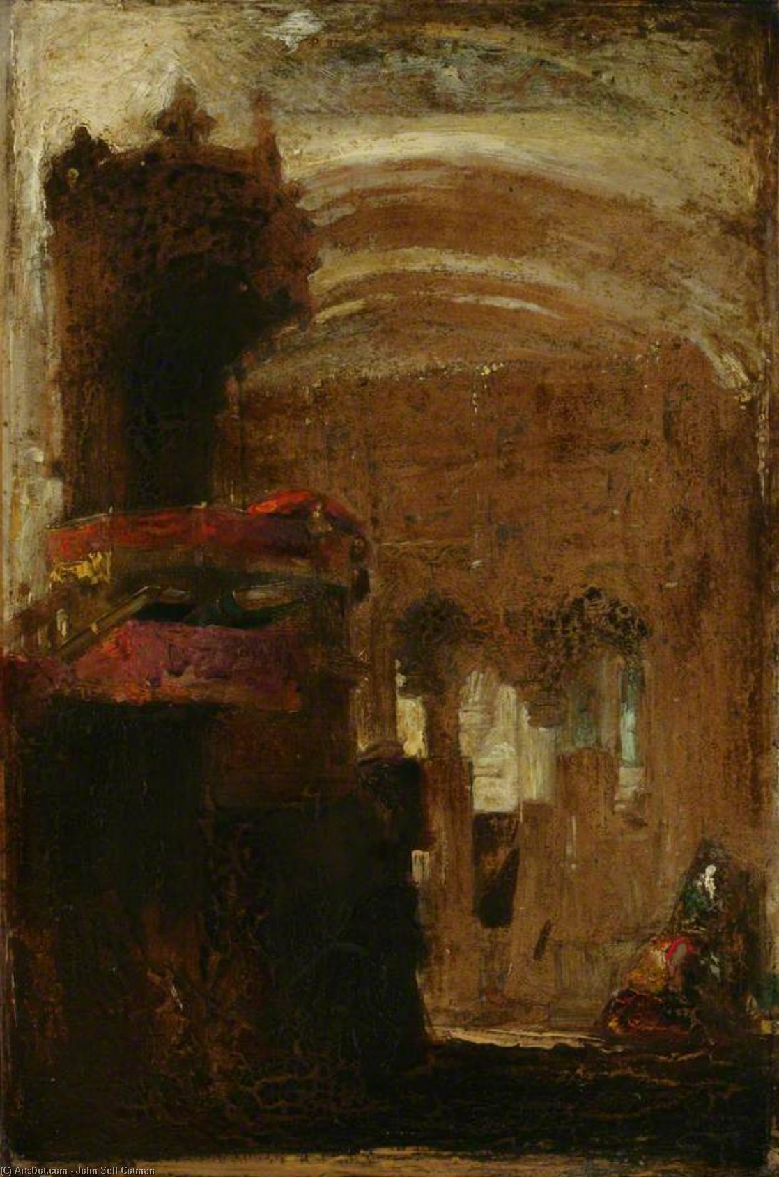 Sketch Of A Church Interior — John Sell Cotman