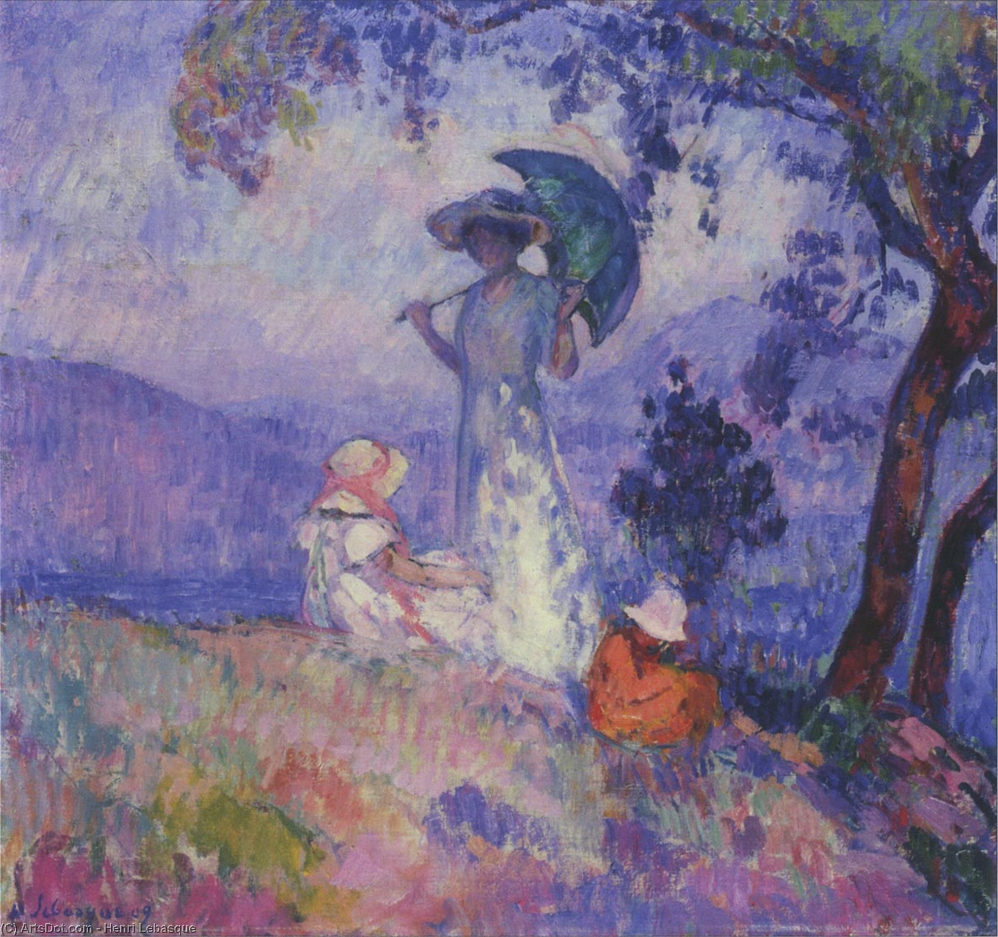 Walk In The Mountains At Saint Tropez — Henri Lebasque