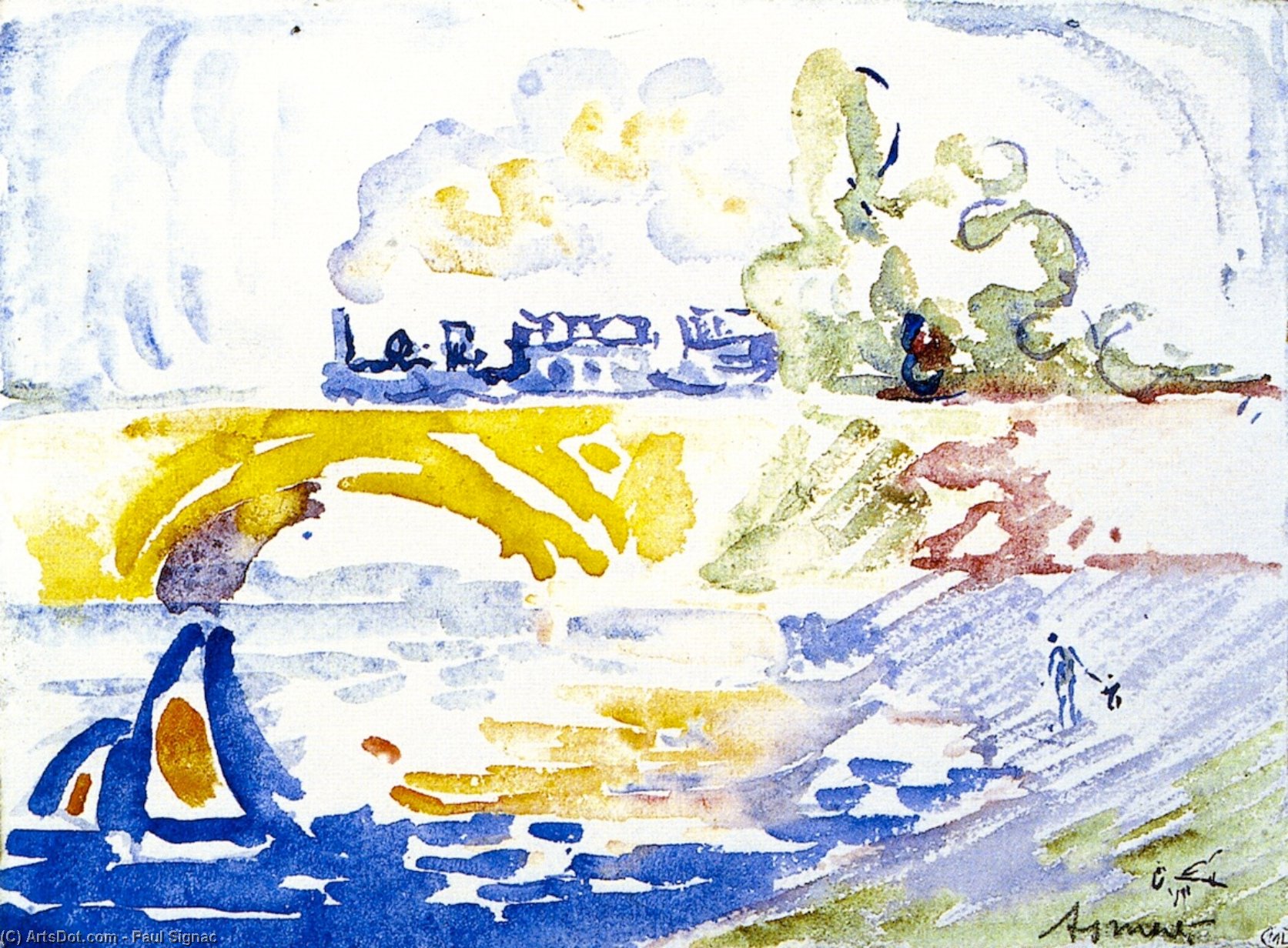 The Viaduct, Asnieres — Paul Signac