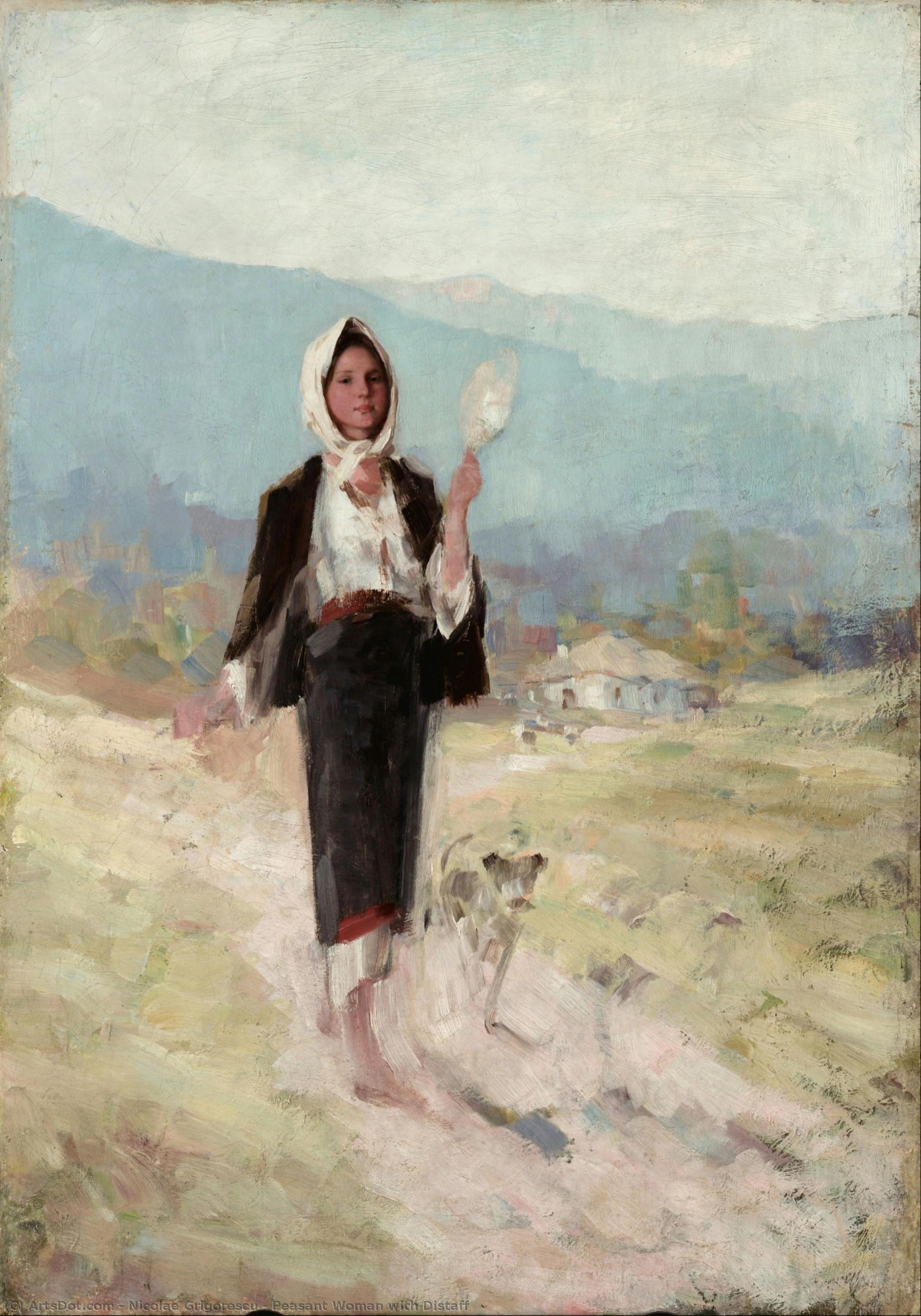 Peasant Woman With Distaff — Nicolae Grigorescu