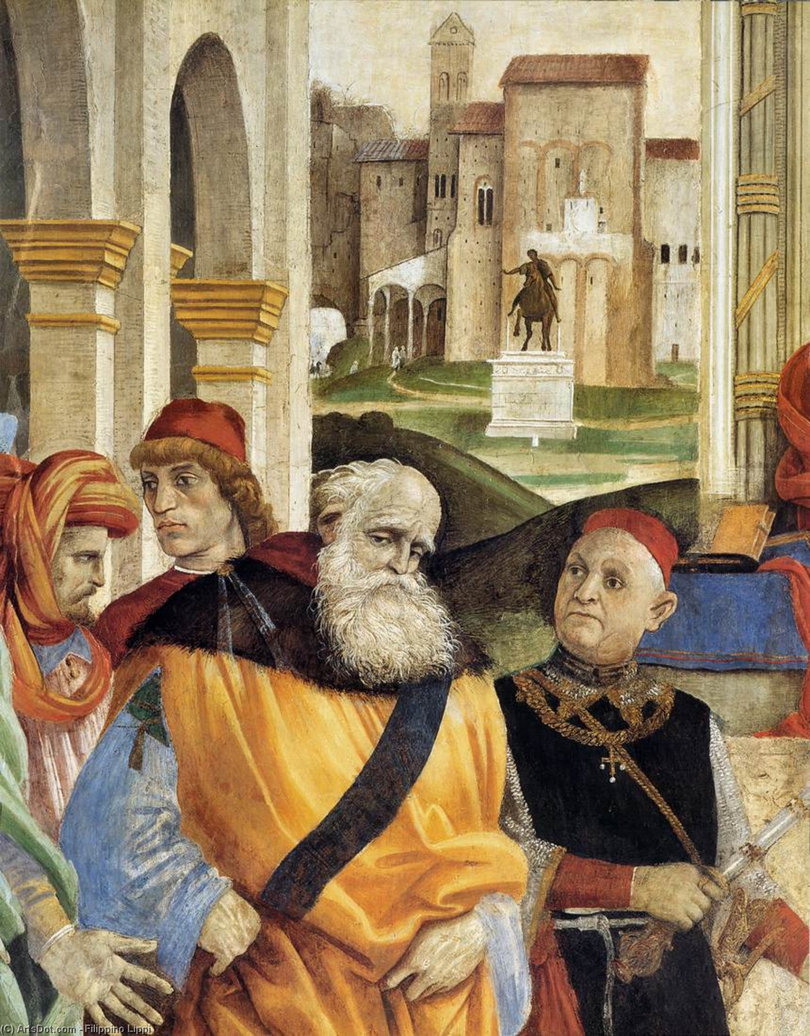 Triumph Of St Thomas Aquinas Over The Heretics (detail) — Filippino Lippi