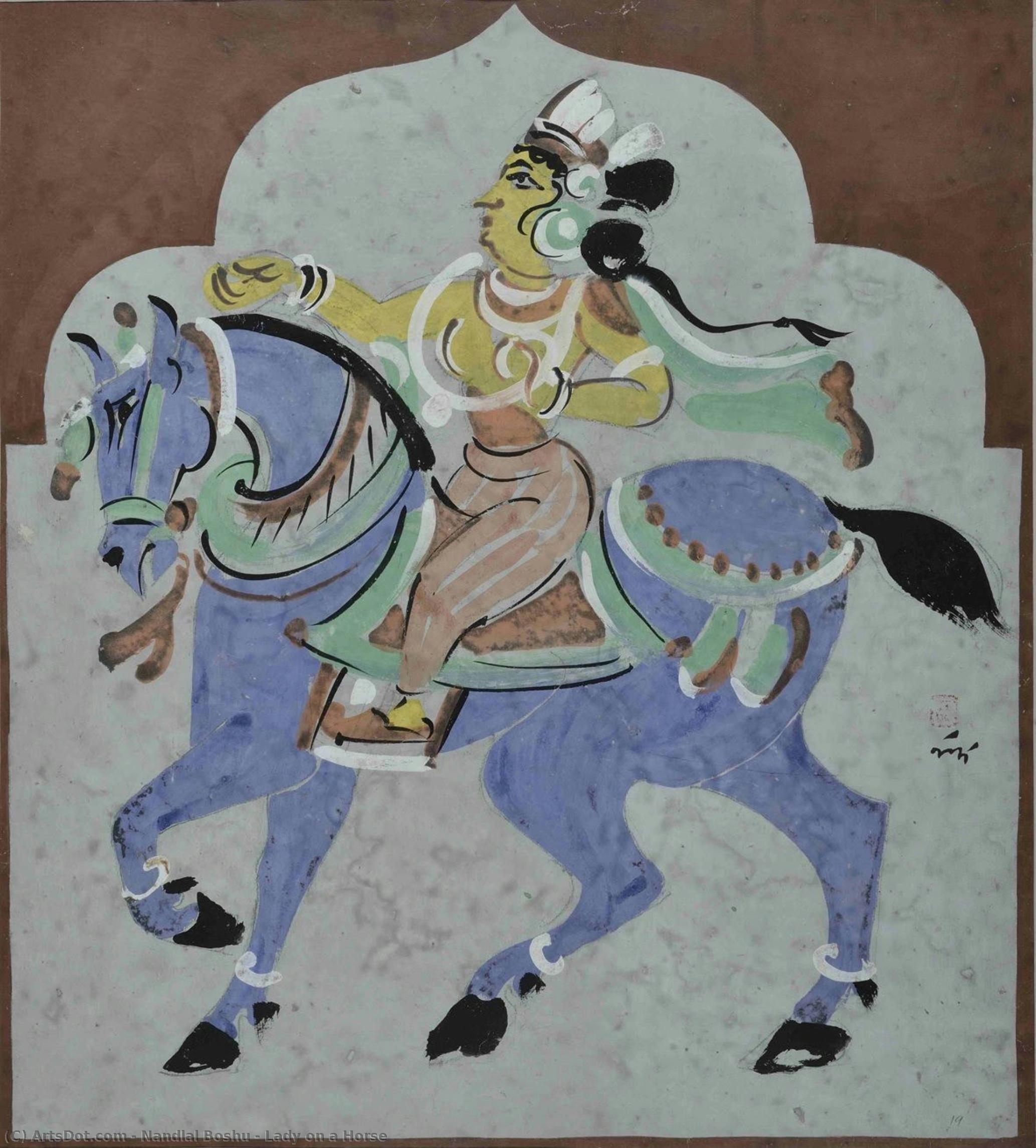 Lady On A Horse — Nandlal Boshu