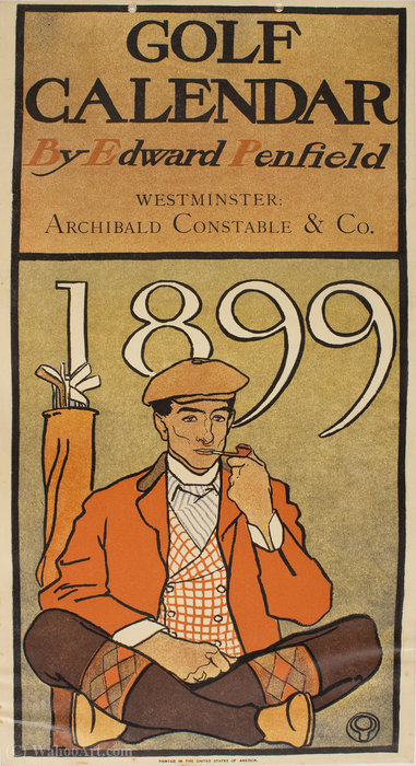 'golf Calendar', (45 X 24 Cm) (1899) — Edward Penfield