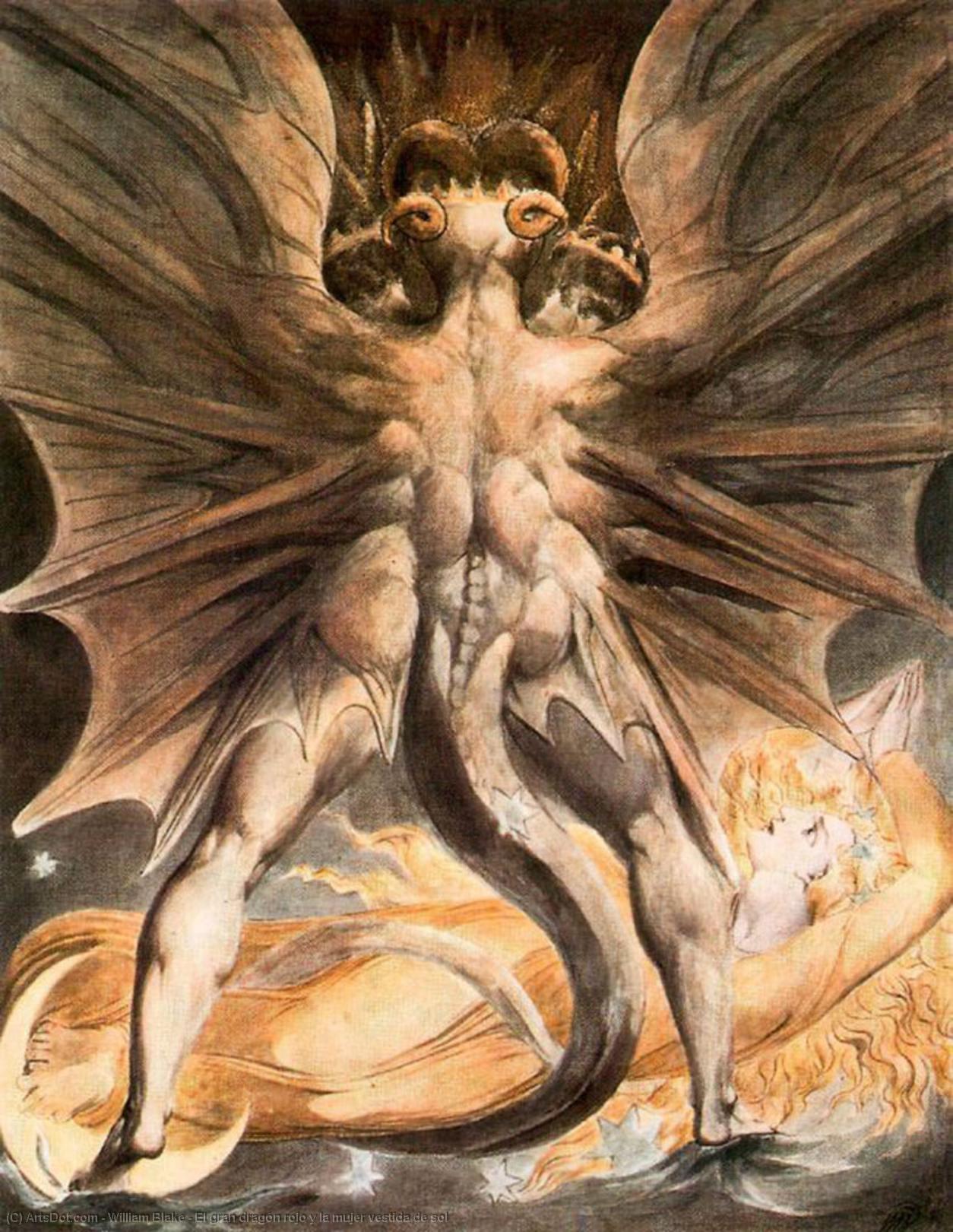El Gran Dragón Rojo Y La Mujer Vestida De Sol — William Blake