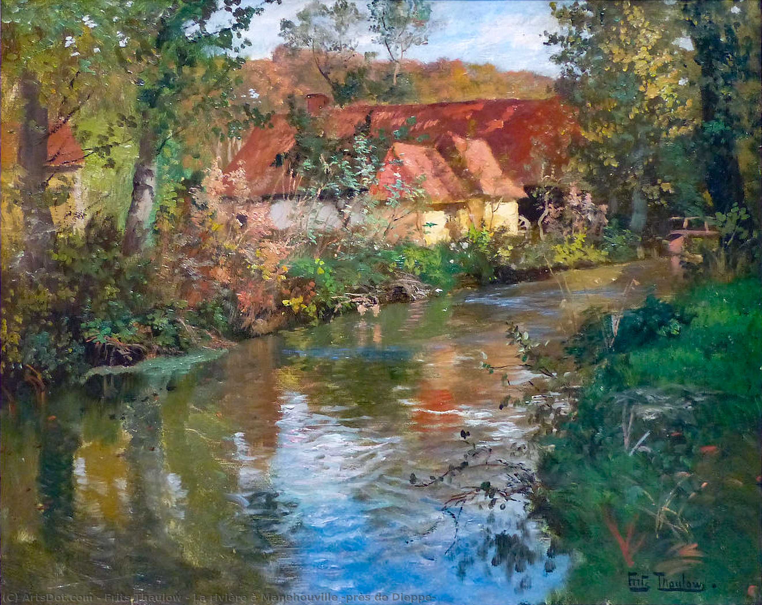 La Rivière À Manéhouville (près De Dieppe) — Frits Thaulow