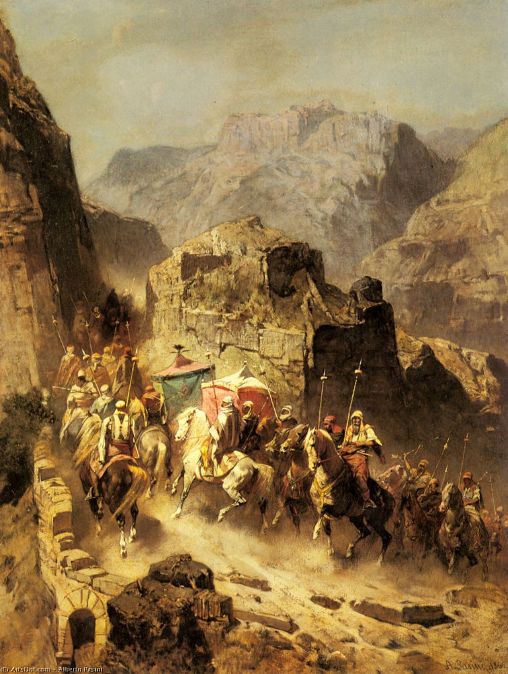 An Arab Caravan — Alberto Pasini