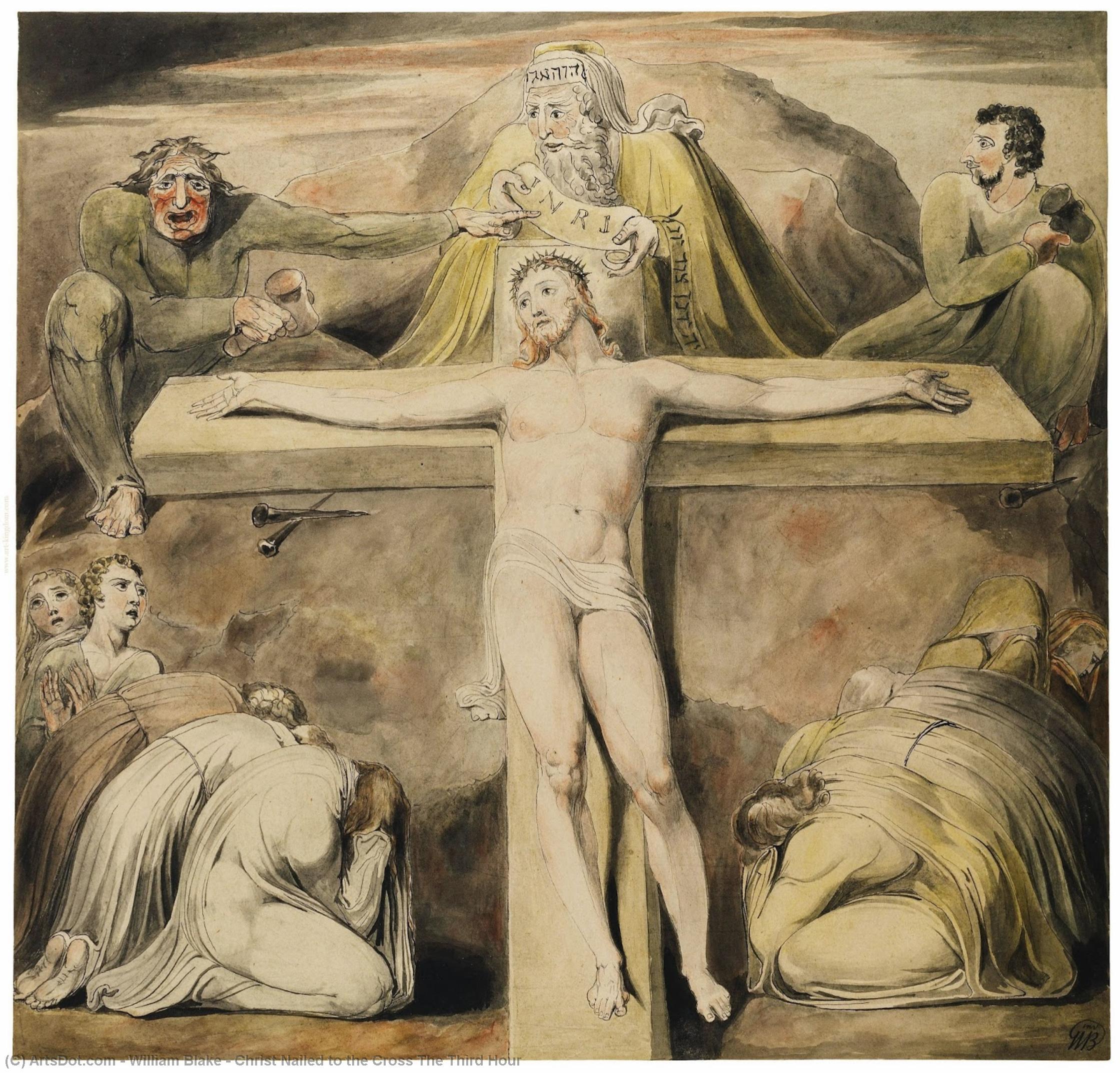 Christ Nailed To The Cross The Third Hour — William Blake