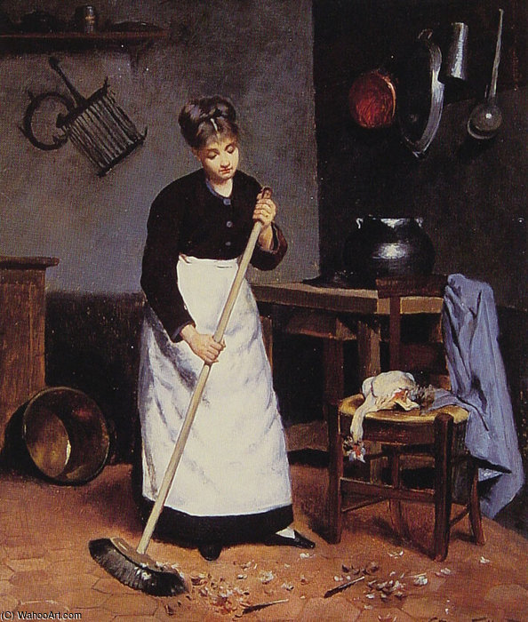 Sweeping The Feathers — Victor Gabriel Gilbert