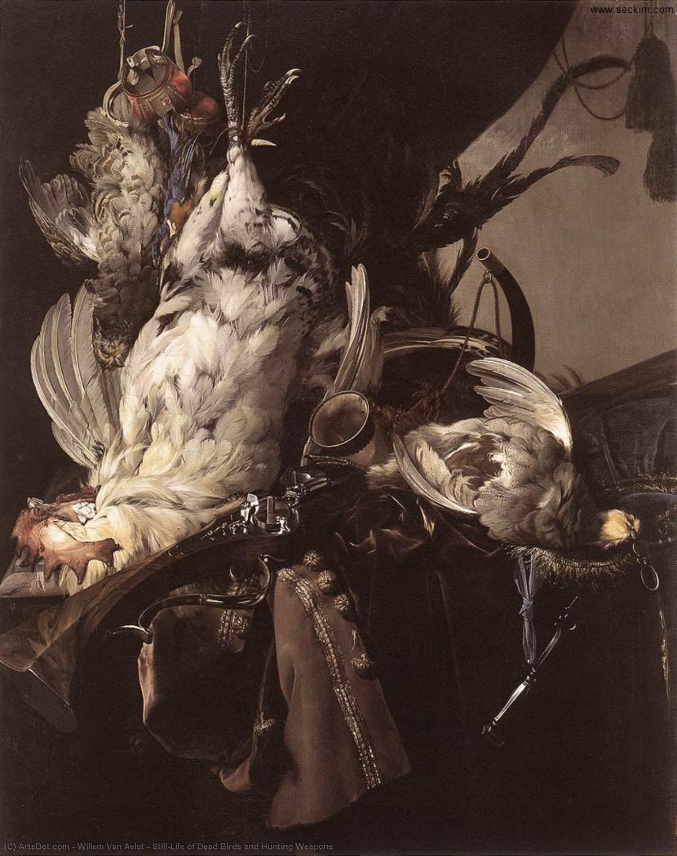 Still-life Of Dead Birds And Hunting Weapons — Willem Van Aelst