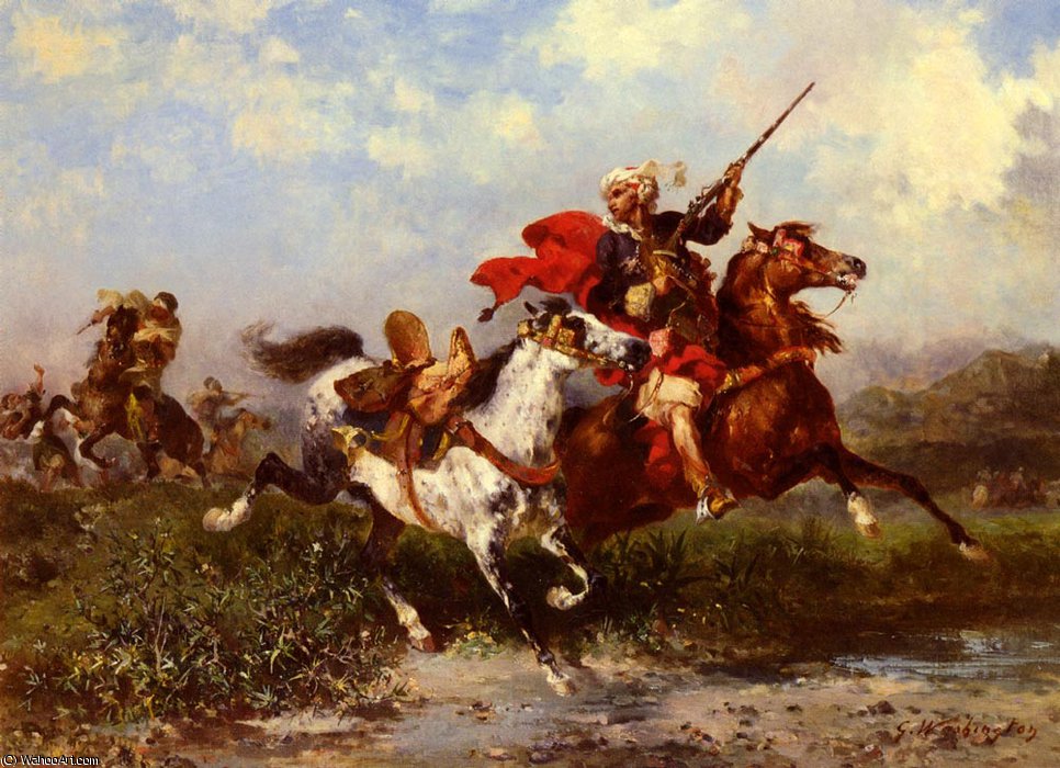 Combats De Cavaliers Arabes — Georges Washington