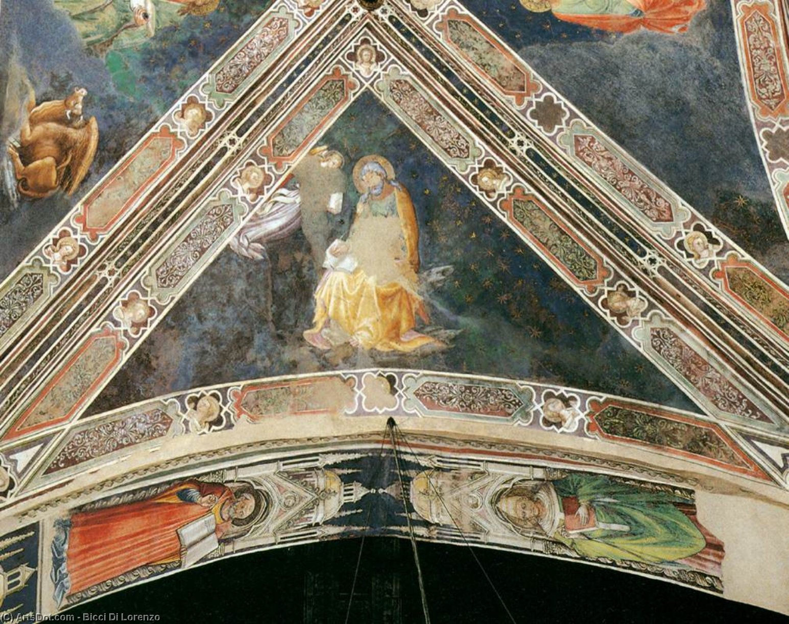 The Four Evangelists (detail) — Bicci Di Lorenzo