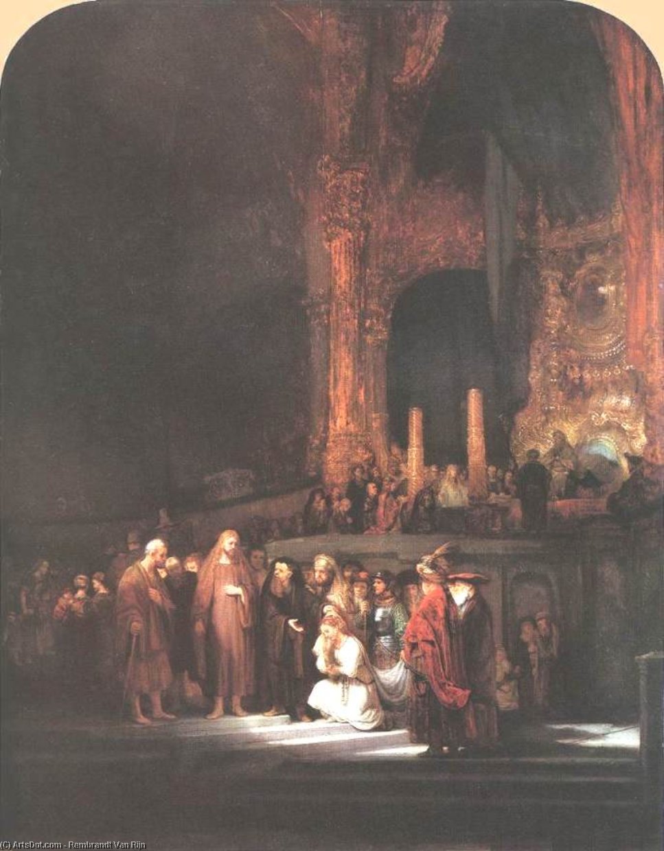 Christ And The Woman Taken In Adultery — Rembrandt Van Rijn