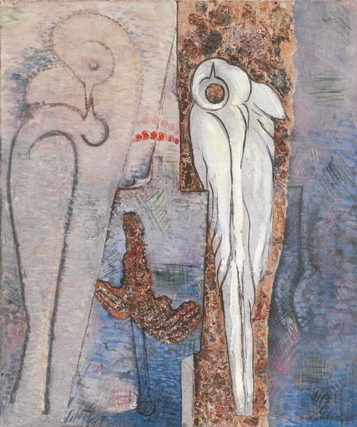 Colombes S'enfermant Dans Leurs Ailes - Trois Colombes — Max Ernst