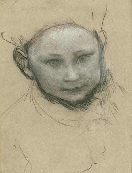 Study Of A Boy's Head — Sir George Clausen