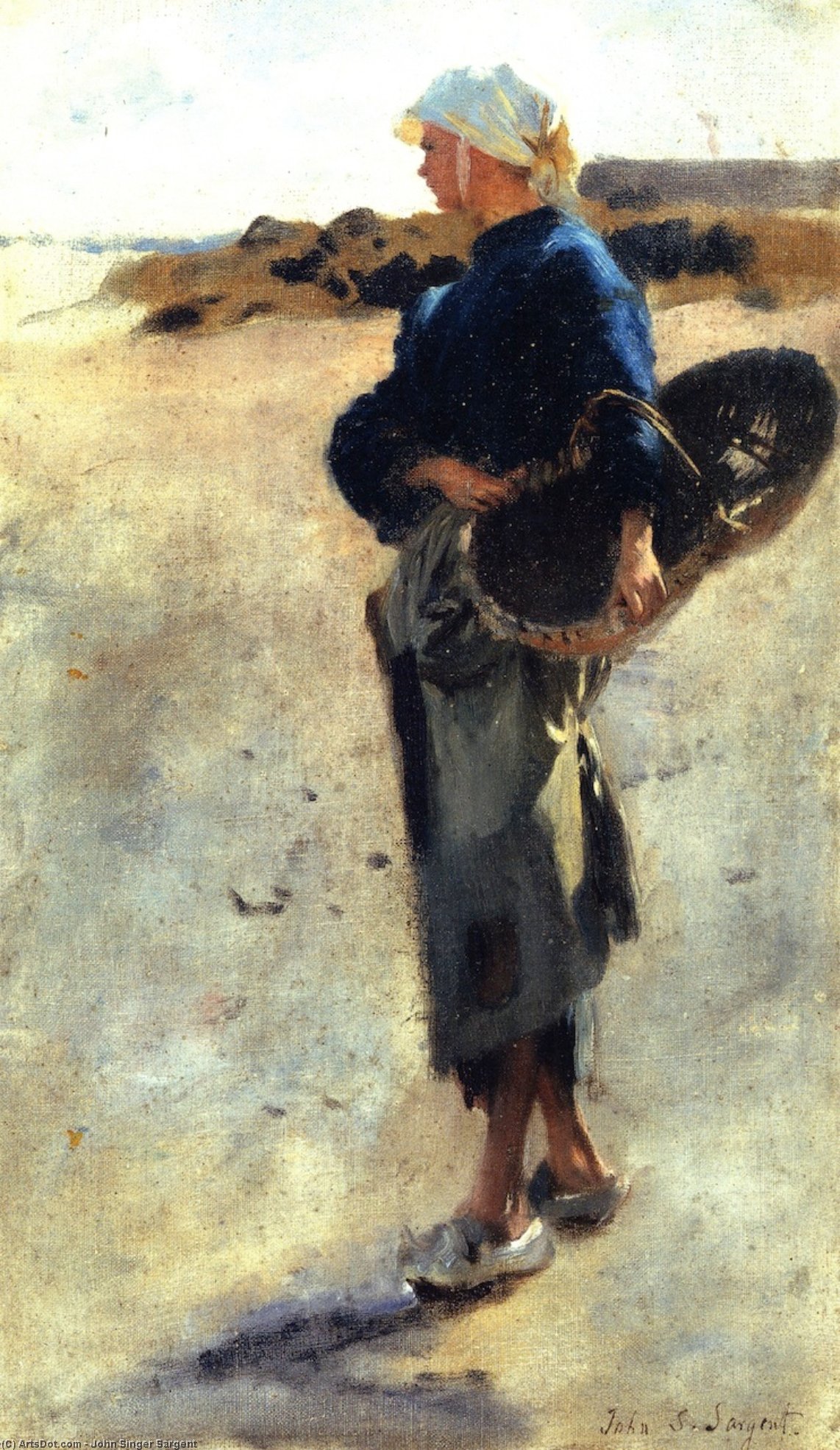 Study For 'oyster Gatherers At Cancale' — John Singer Sargent