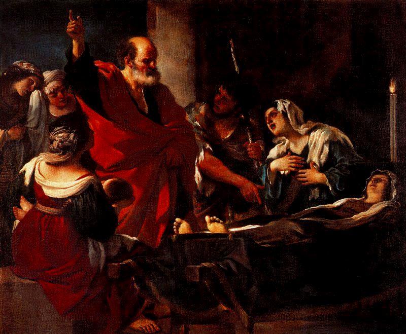Saint Pierre Ressuscitant Tabithe — Guercino