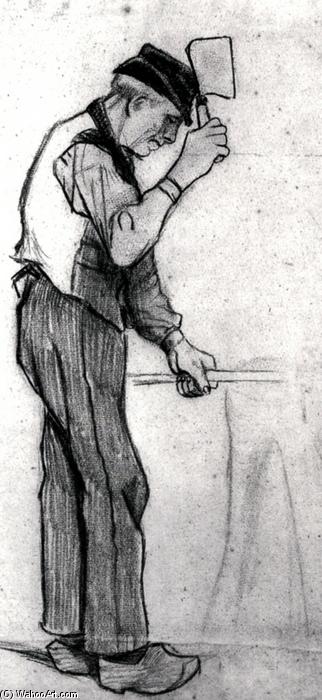 Peasant With A Chopping Knife — Vincent Willem Van Gogh