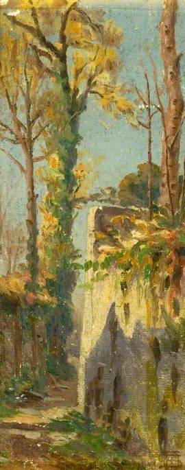 High Walled Lane With Trees — Frank Stanley Ogilvie