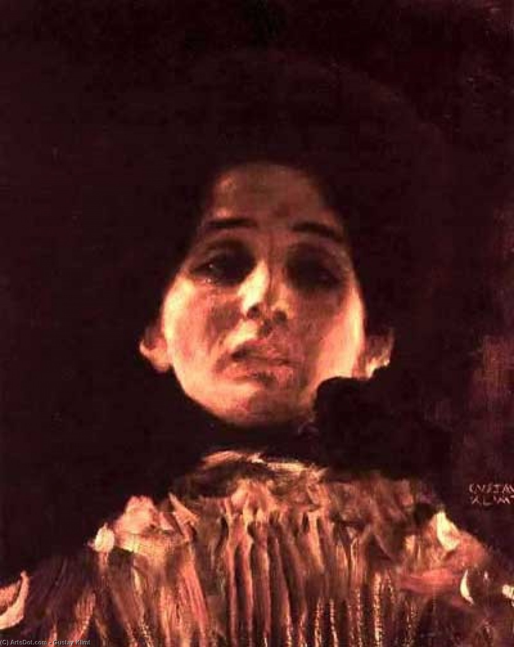 Face Portrait Of A Lady — Gustav Klimt