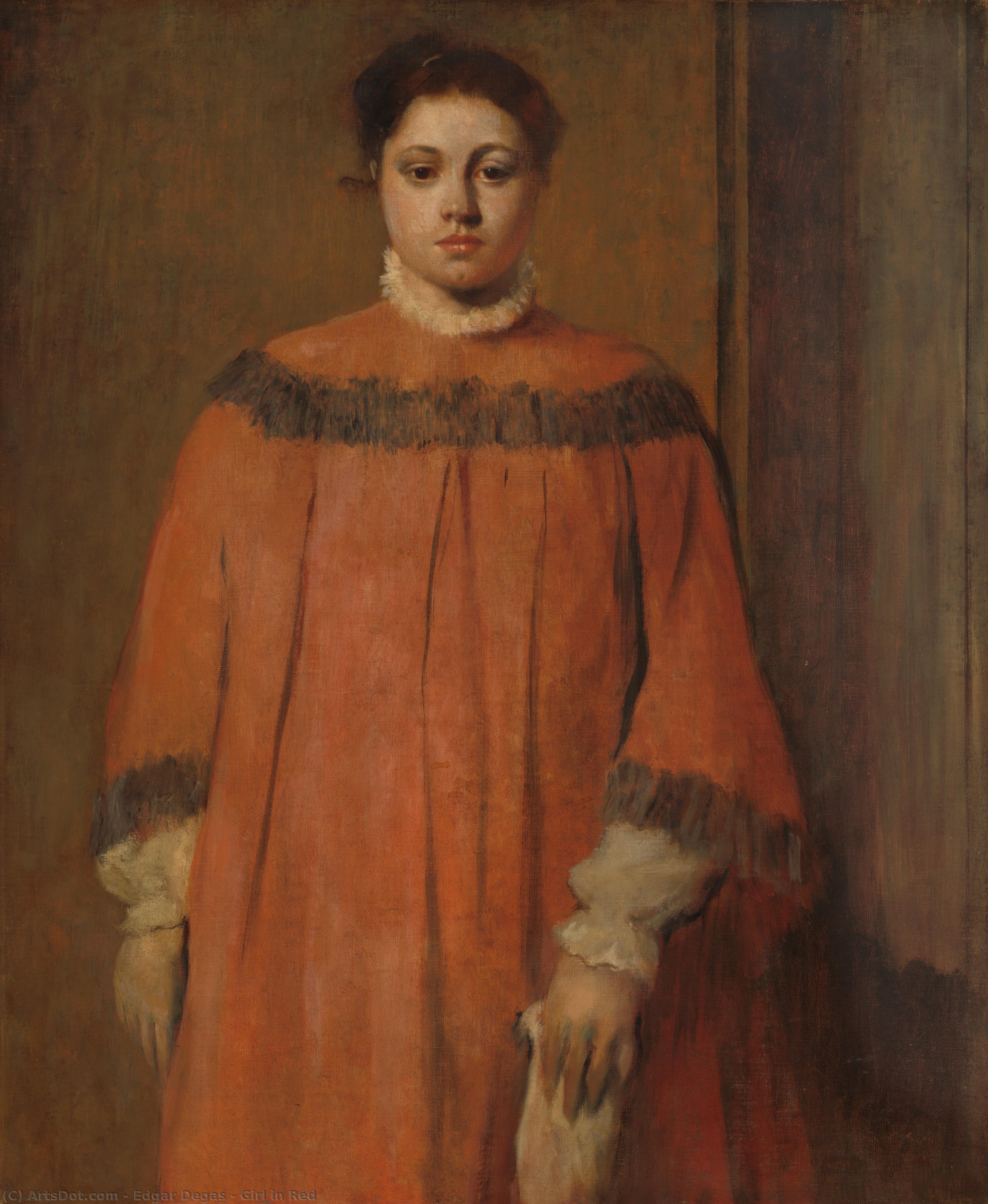 Niña En Rojo — Hilaire-germain-edgar Degas