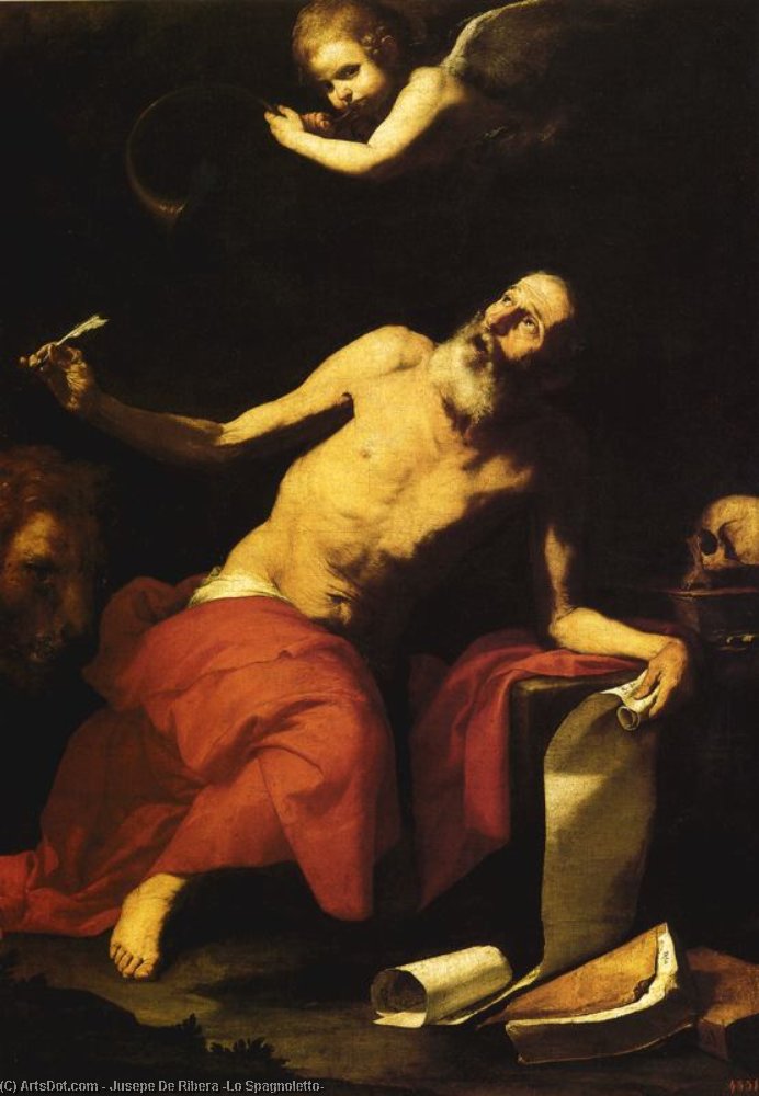 St. Gerome And The Angel Of Judgement 1 — Jusepe De Ribera