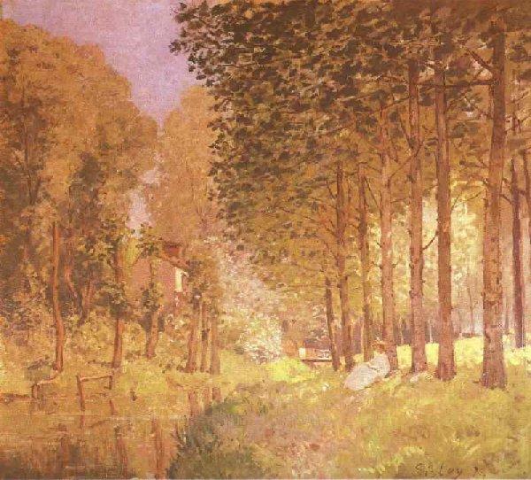 The Rest By The Stream — Alfred Sisley