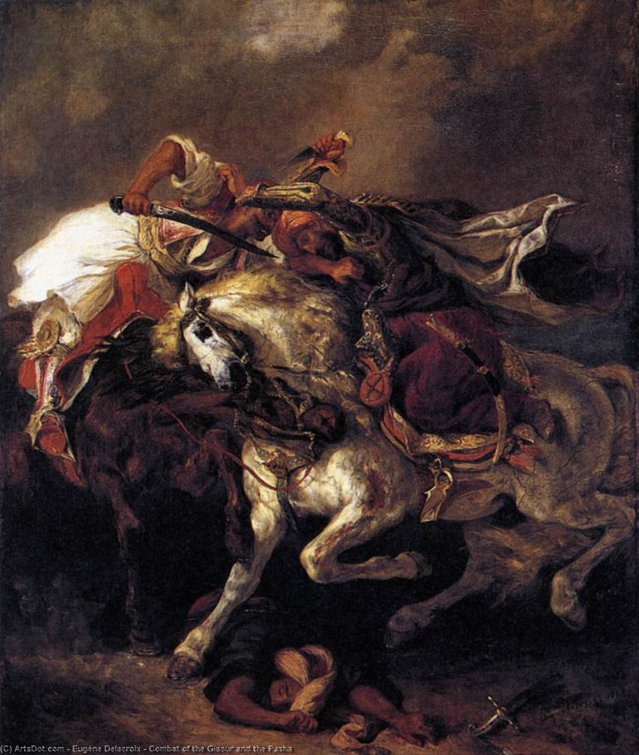 Combat Of The Giaour And The Pasha — Eugène Delacroix