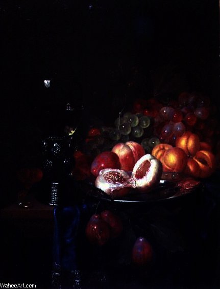 Still Life Of Fruit And Shellfish — Pieter De Ring