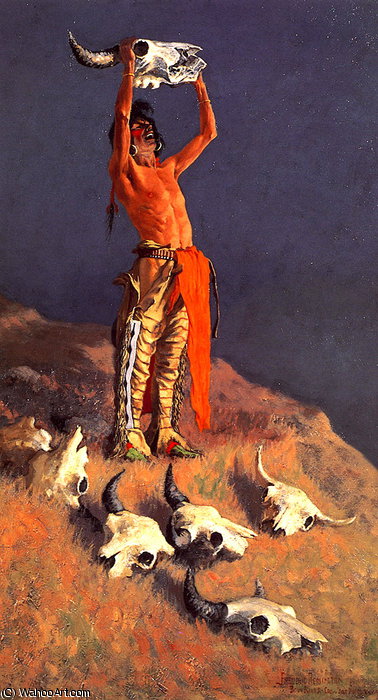 Cojuring Back The Buffalo — Frederic Remington