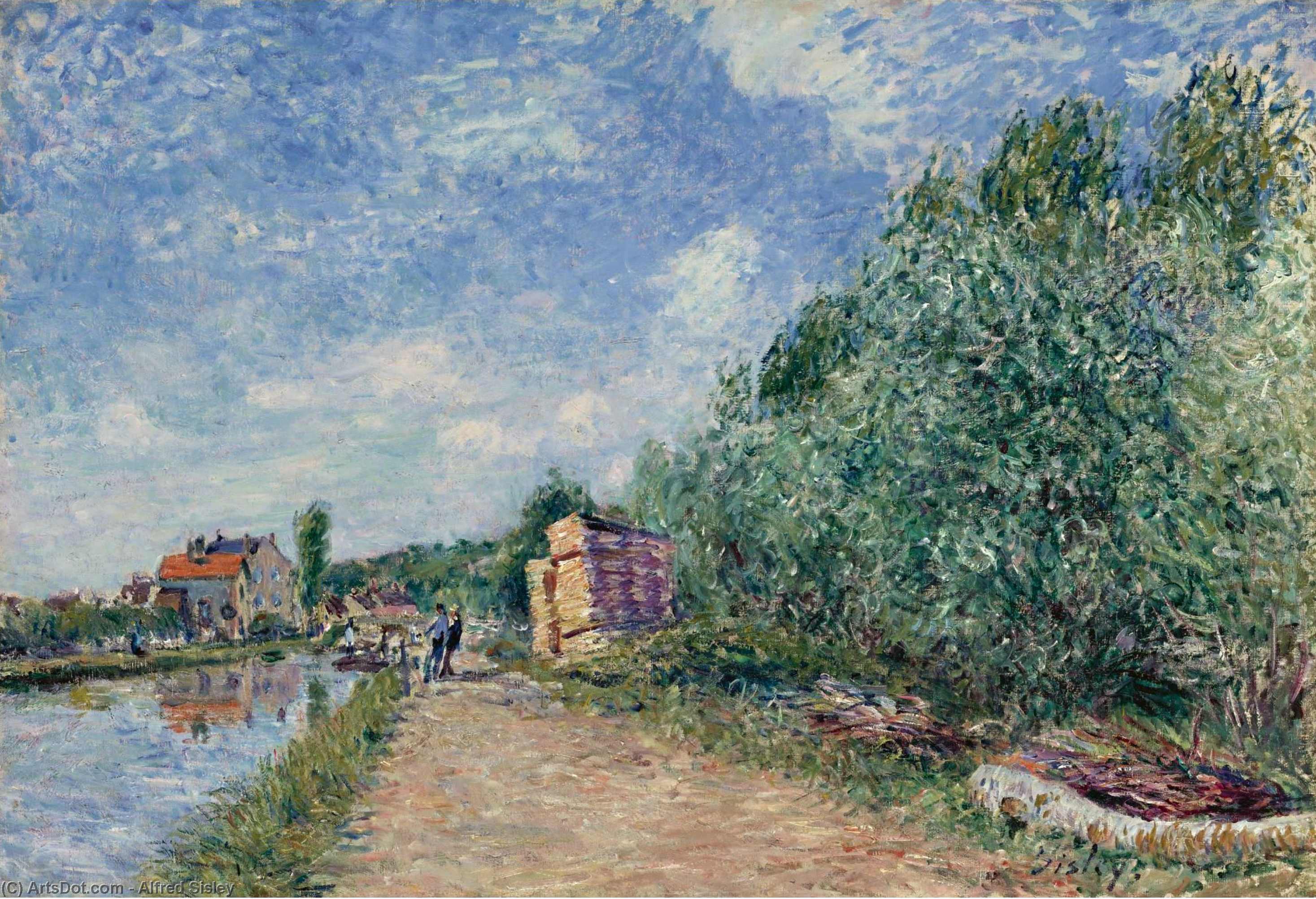Canal Du Loing Chemin De Halage — Alfred Sisley