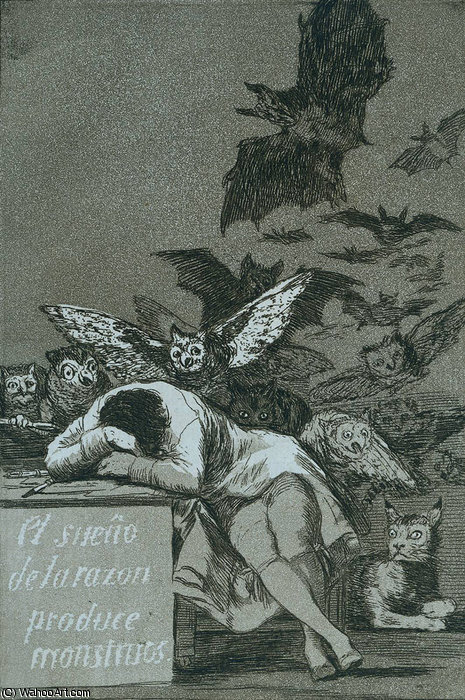 The Sleep Of Reason Brings Forth Monsters — Francisco José De Goya Y Lucientes