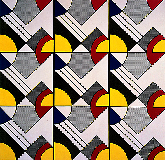 Modular Painting With Nine Panels — Roy Lichtenstein
